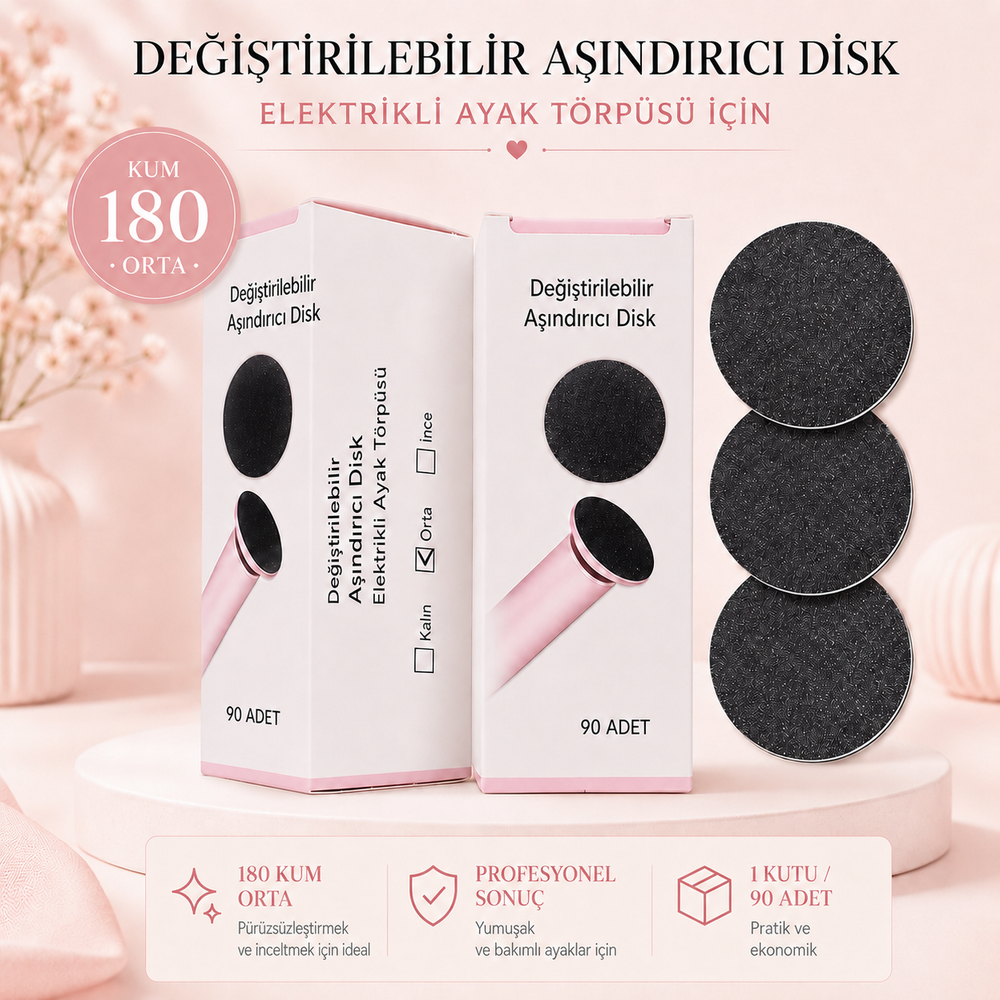 Lueur de Miel™ Yedek Diskler – 60 Adet 180 Kum Aşındırıcı Disk